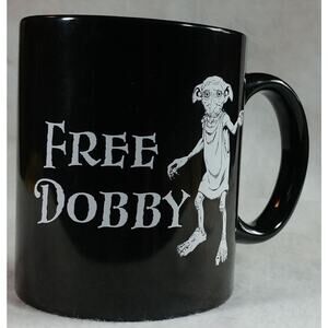 Harry Potter Free Dobby 12 oz Coffee Mug Black Paladone House Elf